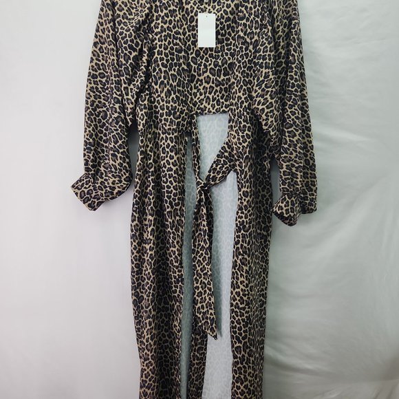 Never Fully Women's Dressed Beach Cover Up Dress Leopard Print - 6 - Picture 3 of 7